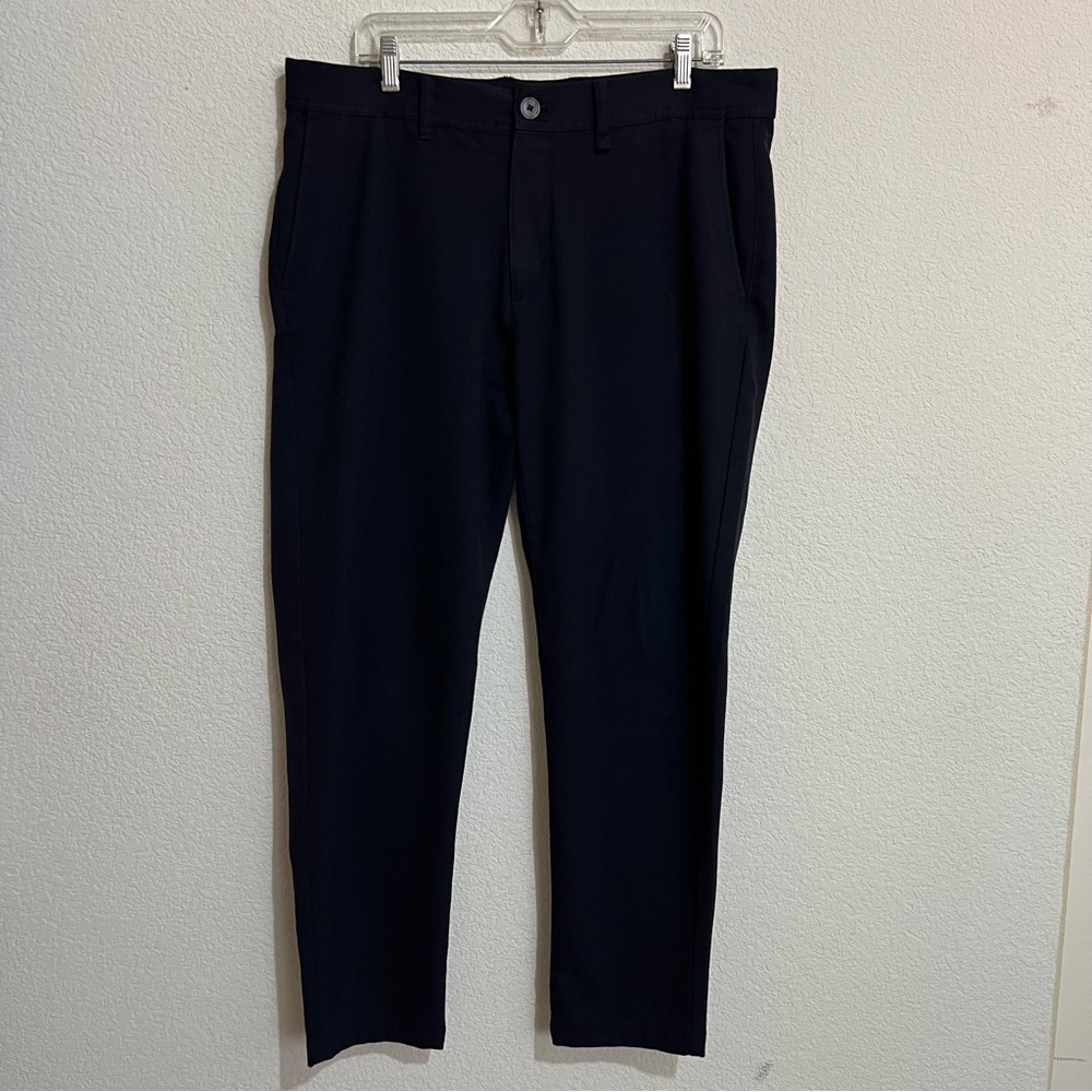 Zara Navy Dress Trousers Pants Tapered Leg Size 34